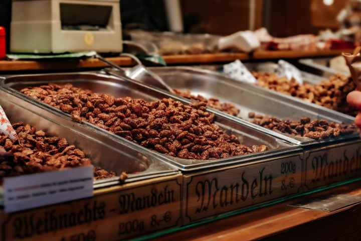 a bunch of food on a tray