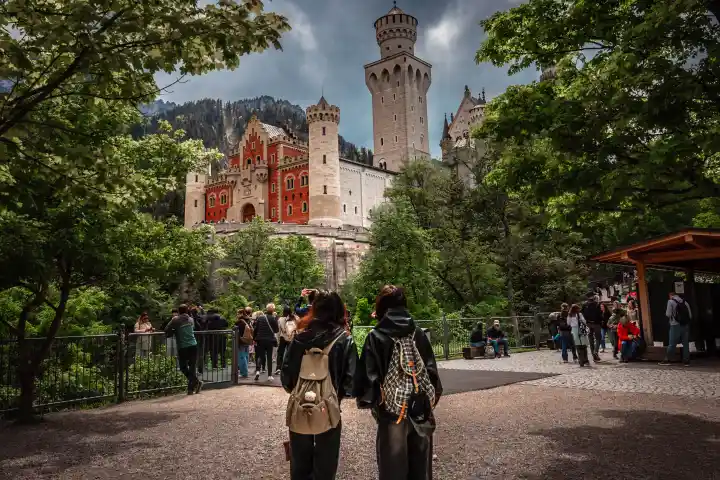 a group of people walking down a dirt road