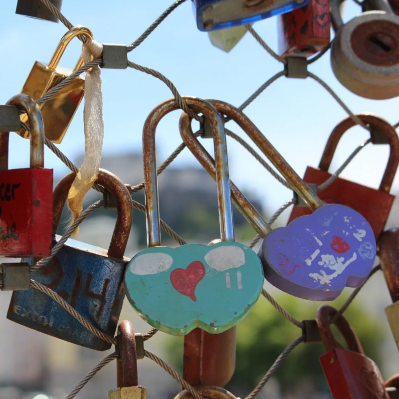 a close up of a metal table